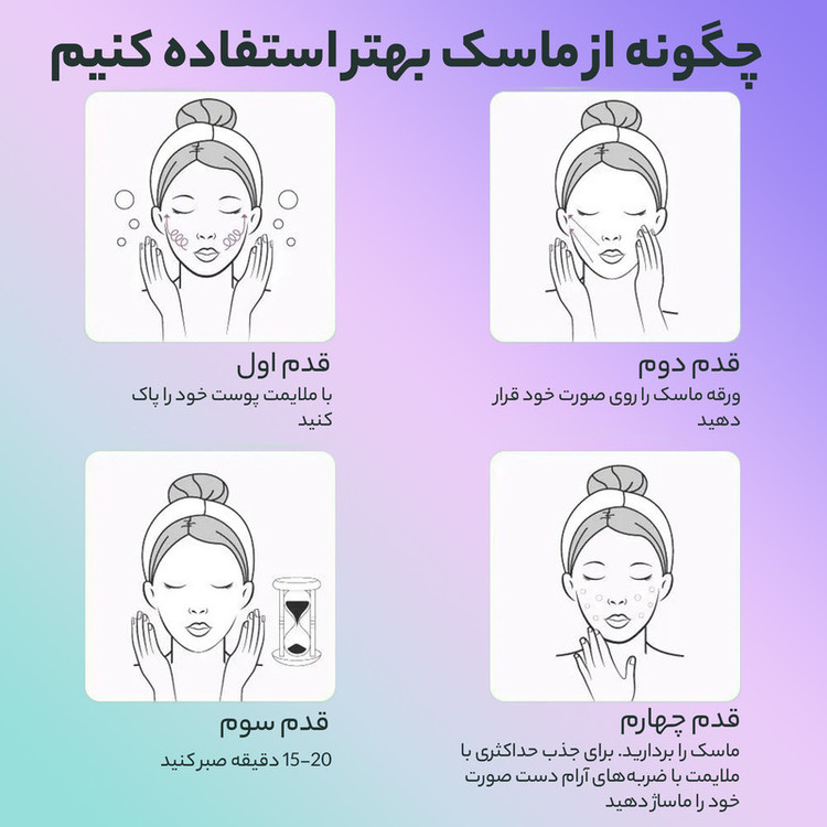 ماسک صورت بایو آکوا مدل 010 وزن 25 گرم مجموعه 10 عددی