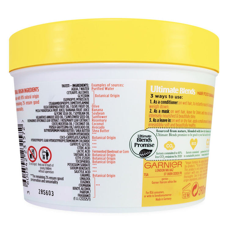 ماسک تغذیه کننده مو گارنیه سری Hair Food مدل 3in1 حجم 390 میلی لیتر
