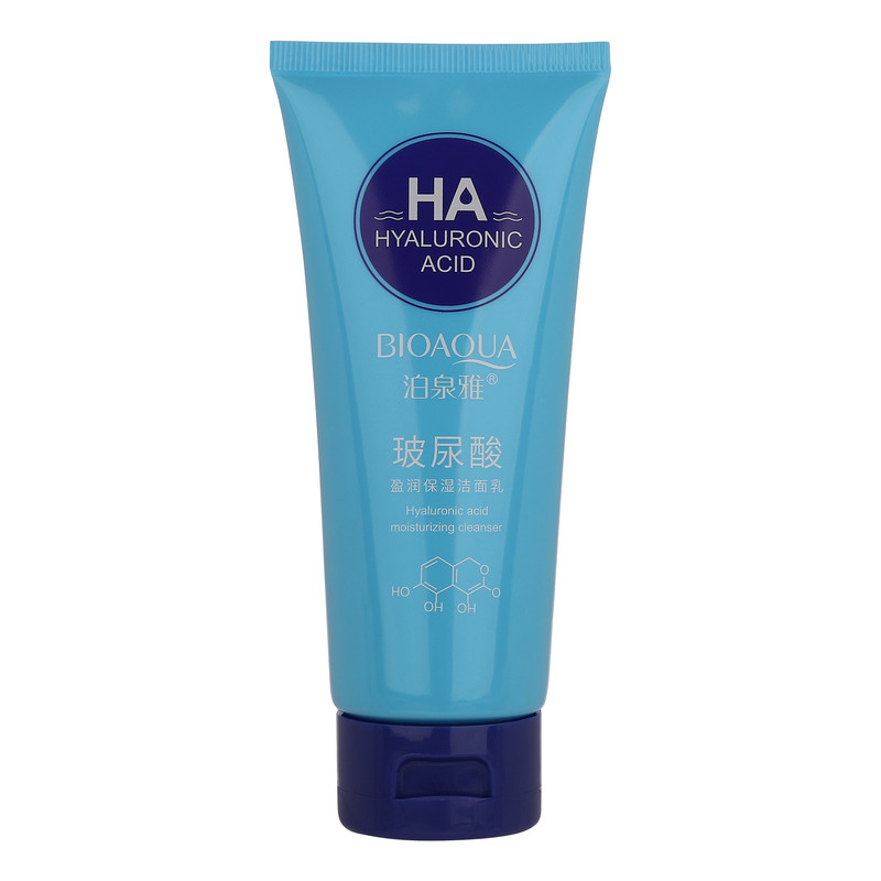 شیر پاککن صورت بی آکوا مدل Hyaluronic Acid مناسب برای انواع پوست وزن 100 گرم