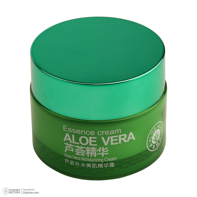 کرم مرطوب کننده صورت بی آکوا مدل Aloe Vera مناسب برای انواع پوست وزن 50 گرم