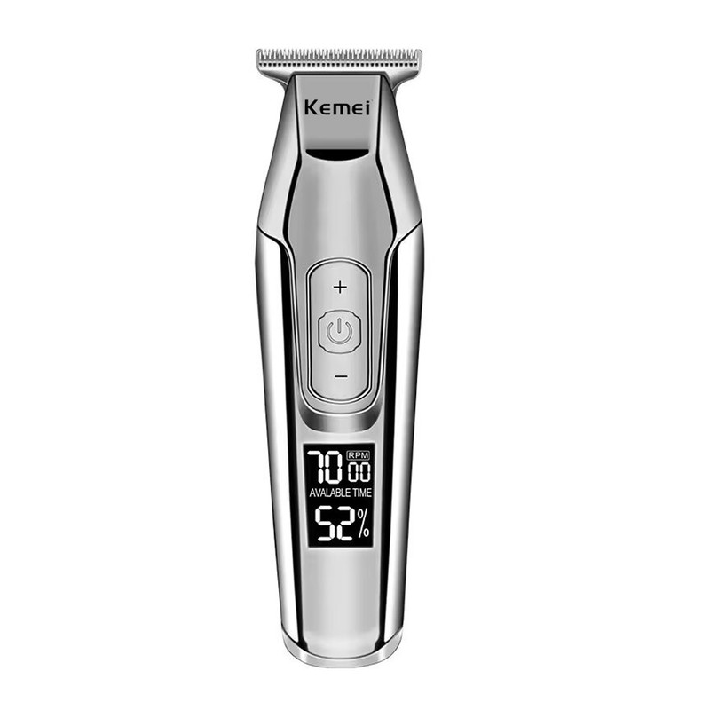 ماشین اصلاح موی سر و صورت کیمی مدل 5027 با باتری قابل شارژ 270 دقیقهای، سرعت موتور 7000 RPM، 4 حالت تنظیم سرعت، 3 عدد شانه قابل تنظیم و نمایشگر وضعیت باتری