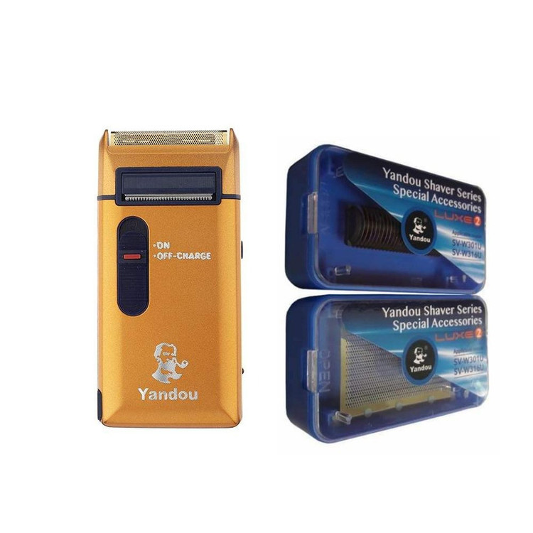 ماشین اصلاح موی صورت فویلی یاندو مدل SV-316U با تیغه استیل ضد زنگ، طراحی ارگونومیک، باتری قابل شارژ با 30 دقیقه استفاده و تیغه و توری یدک