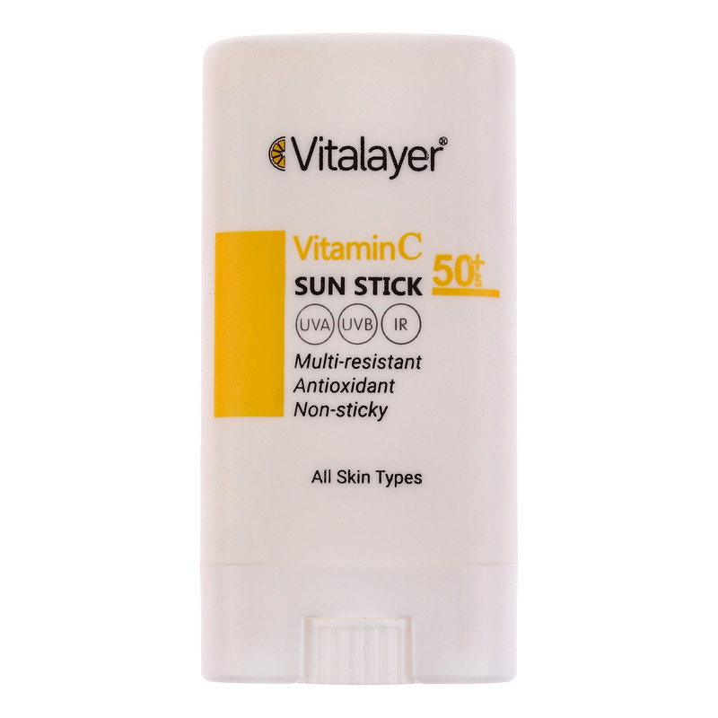 کرم ضد آفتاب بیرنگ صورت و بدن ویتالیر SPF 50 مدل Vitamin C محافظ در برابر UVA و UVB مناسب برای انواع پوست حجم 20 میلی لیتر