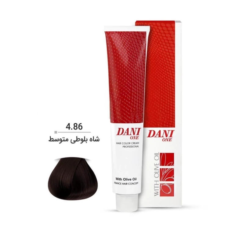 رنگ مو دنی وان شماره 4.86 حجم 100 میلی لیتر رنگ شاه بلوطی متوسط