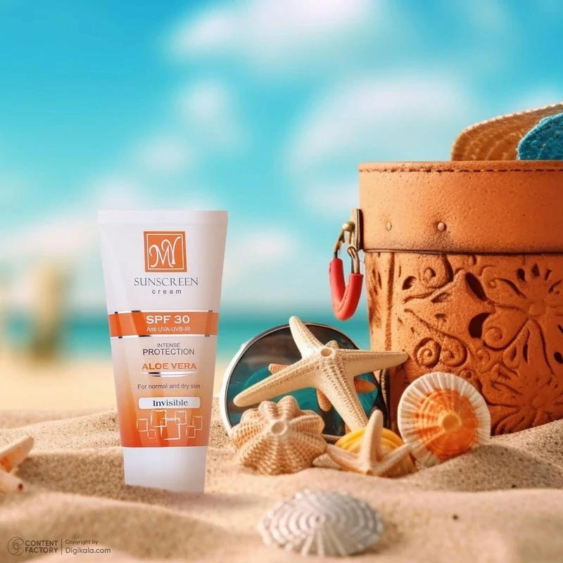 کرم ضد آفتاب بی رنگ مای، SPF 30، مناسب پوست معمولی و خشک حجم 50 میلی لیتر