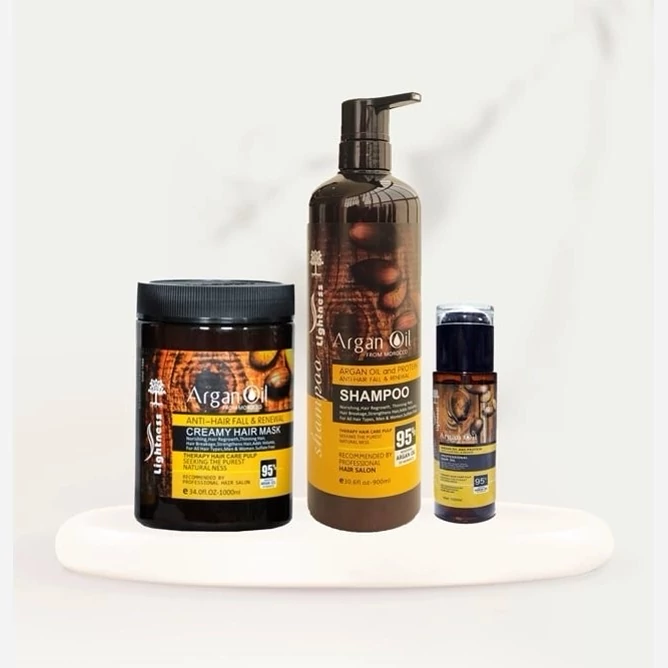 پک شامپو، ماسک مو و روغن مو آرگان لایتنس