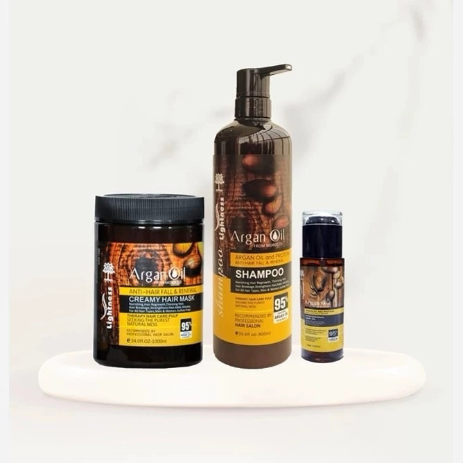 پک شامپو، ماسک مو و روغن مو آرگان لایتنس