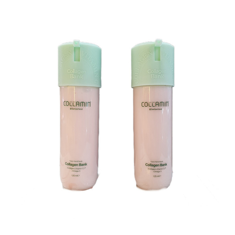 کرم مرطوبکننده گردن، صورت کلامین مدل Collagen bank مناسب برای انواع پوست حجم ۱۲۵ میلیلیتر مجموعه 2 عددی