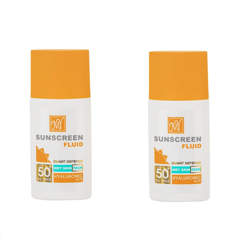 کرم ضد افتاب بی رنگ مای SPF50 مدل SKY محافظ UVA ،UVB و PA+++ مناسب برای انواع پوست حجم 50 میلیلیتر بسته 2 عددی