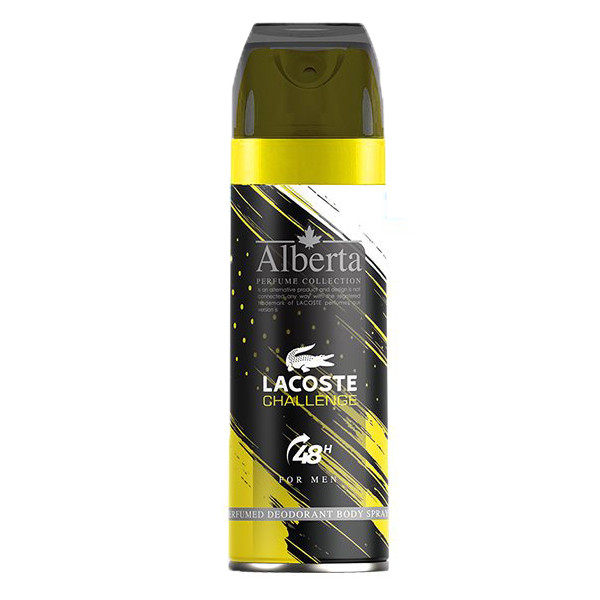 اسپری بدن مردانه آلبرتا مدل LACOSTE - Challenge حجم 200 میلی لیتر