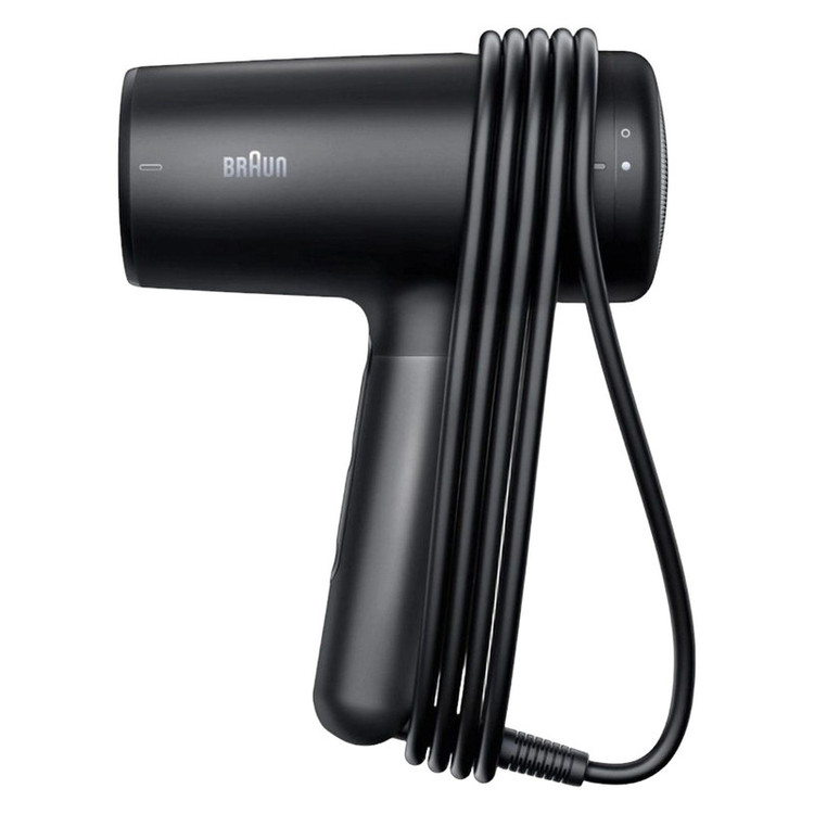 سشوار حرفهای 2100 وات براون مدل HD425، موتور DC، وزن 500 گرم، دارای سری دیسپانسر، متمرکزکننده باریک با ویژگی فرکنندگی، صافکنندگی، حجمدهندگی، با قابلیت تنظیم دما
