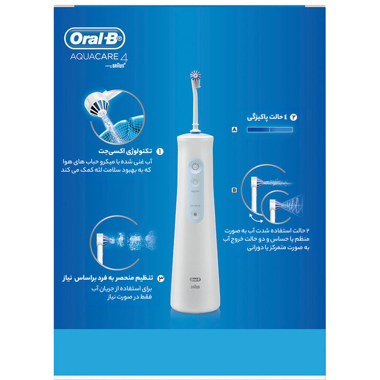 دستگاه واتر جت شست و شوی دهان و دندان اورال-بی مدل Aquacare4