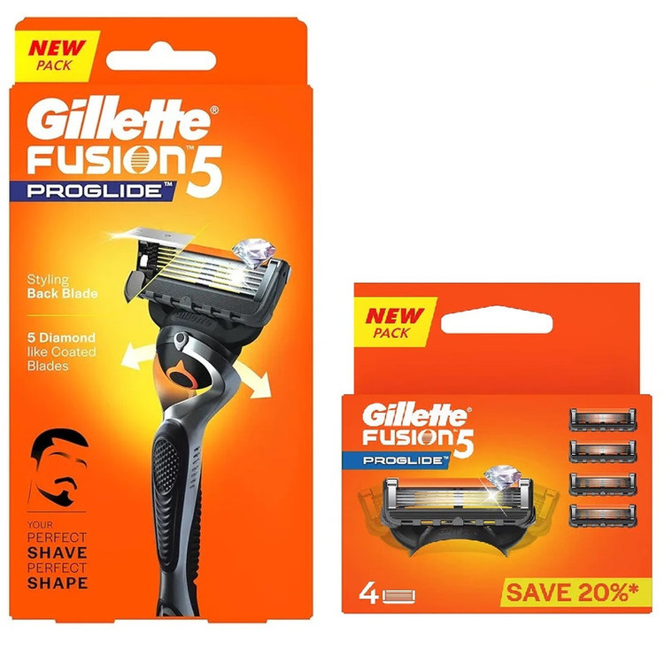 خود تراش ژیلت مدل FUSION 5 PROGLIDE FLEXBALL به همراه تیغ یدک بسته 4 عددی