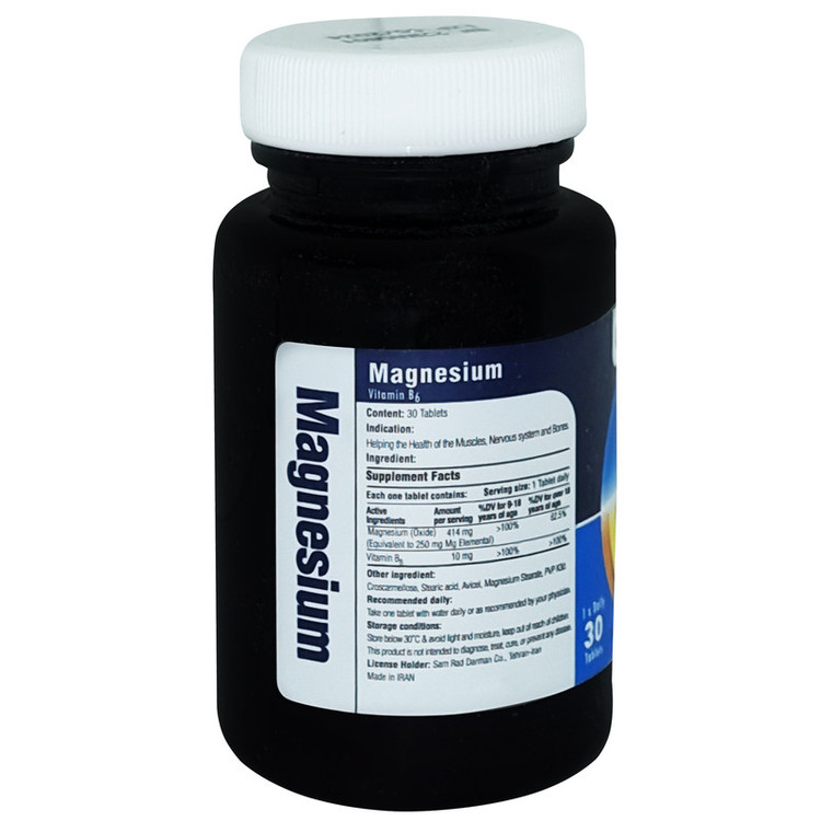 قرص منیزیم ب 6 گلوک ویت بسته 30 عددی