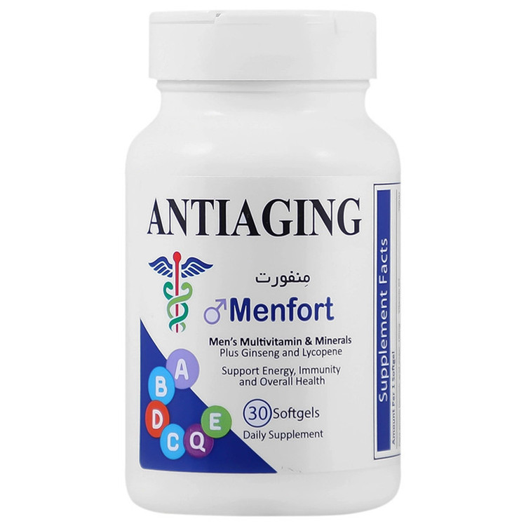 کپسول ژلاتینی منفورت آنتی ایجینگ بسته 30 عددی