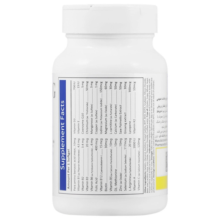 کپسول ژلاتینی منفورت آنتی ایجینگ بسته 30 عددی