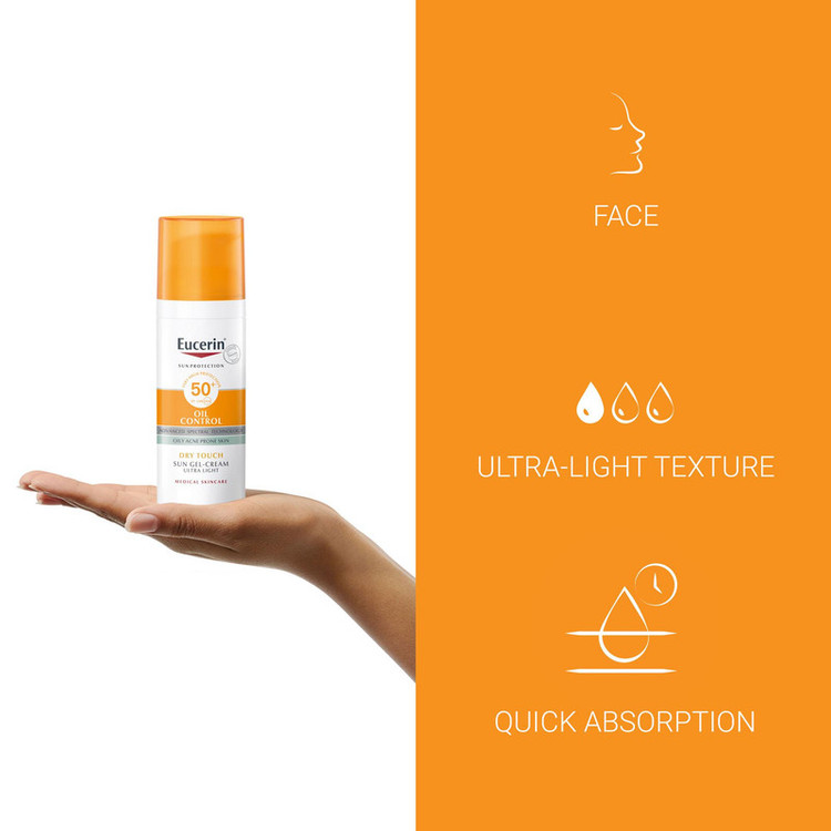 ژل کرم ضد آفتاب بدون رنگ اوسرین SPF 50 مدل anti-shine مناسب پوست های چرب حجم 50 میلی لیتر