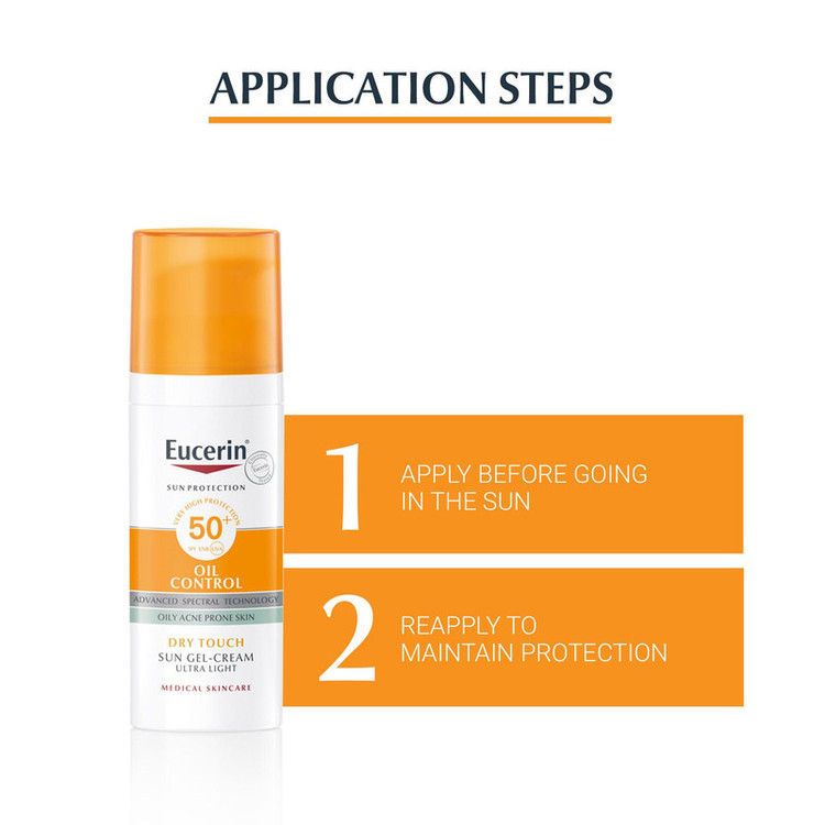 ژل کرم ضد آفتاب بدون رنگ اوسرین SPF 50 مدل anti-shine مناسب پوست های چرب حجم 50 میلی لیتر