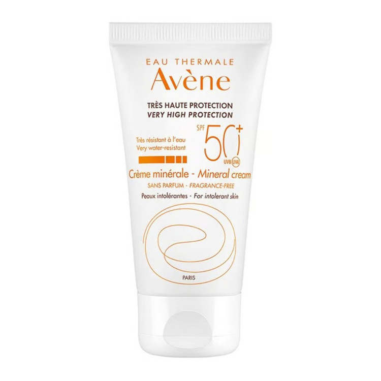 کرم ضد آفتاب بدون رنگ اون SPF 50 مدل مینرال مناسب پوستهای حساس حجم 50 میلیلیتر