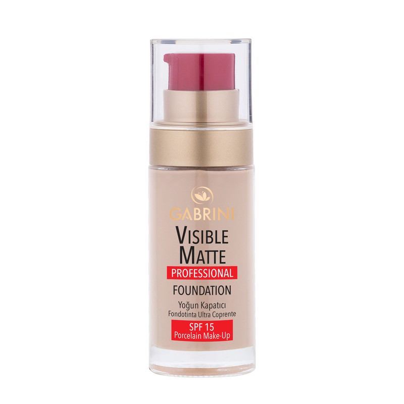 کرم پودر مایع گابرینی مدل Visible Matte شماره 01 مناسب انواع پوست حجم 30 میلیلیتر