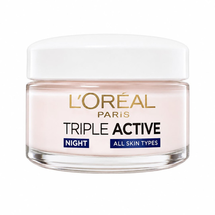 کرم ضد چروک شب لورآل مدل Triple Active Night مناسب برای انواع پوست حجم 50 میلی لیتر
