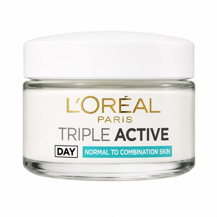 کرم ضد چروک لورآل مدل Triple Active Normal مناسب برای پوست مختلط حجم 50 میلی لیتر