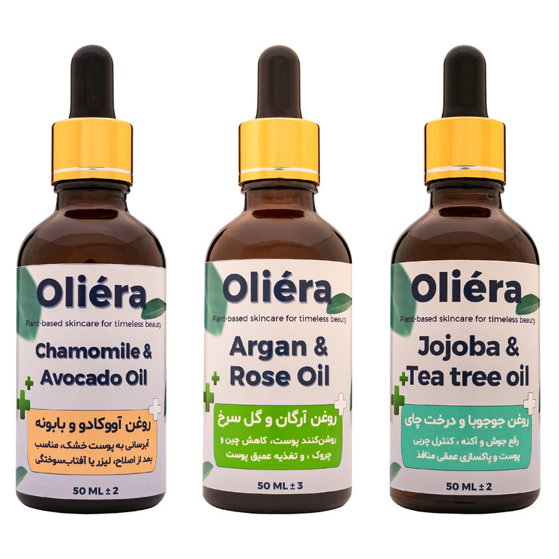 روغن جوان ساز، تغذیه، و روشنسازی پوست صورت اُلیئرا مدل A حجم 150 میلی لیتر بسته 3 عددی