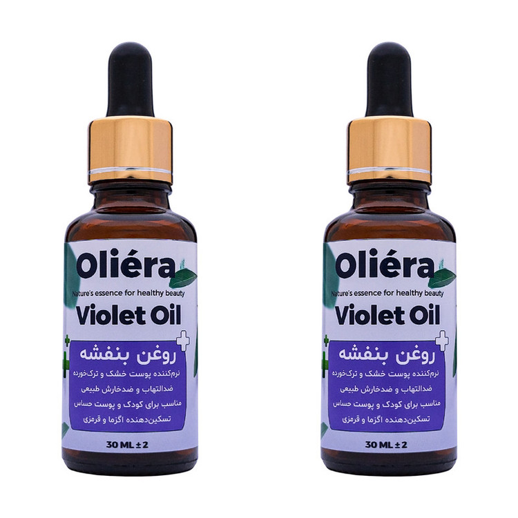 روغن بنفشه خالص اُلیئرا مدل A حجم 60 میلی لیتر بسته 2 عددی