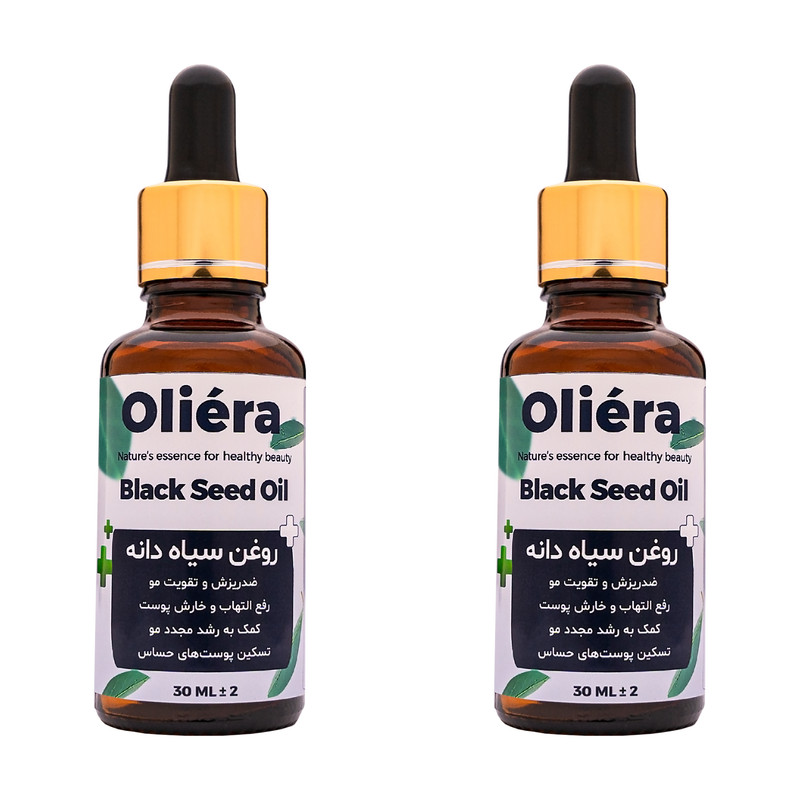 روغن سیاهدانه اُلیئرا مدل +A حجم 30 میلی لیتر بسته 2 عددی
