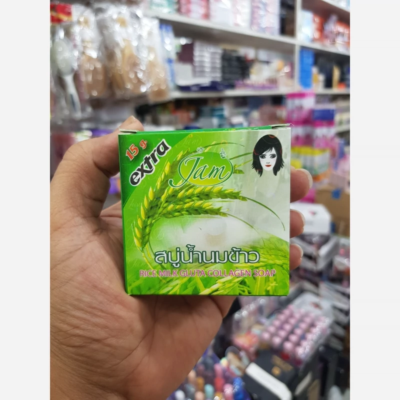 صابون شیر برنج جم اصل تایلندی وزن 15 گرم
