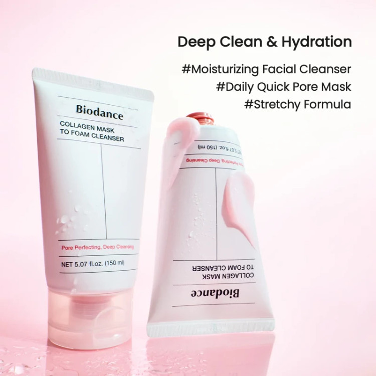 فوم شستشوی کلاژن بایودنس Biodance Collagen Mask to Foam Cleanser مناسب انواع پوست حجم 150 میل
