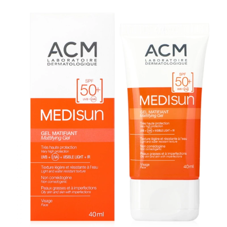 کرم ضد آفتاب مدیسان ای سی ام ACM بی رنگ SPF 50 حجم 40 میل