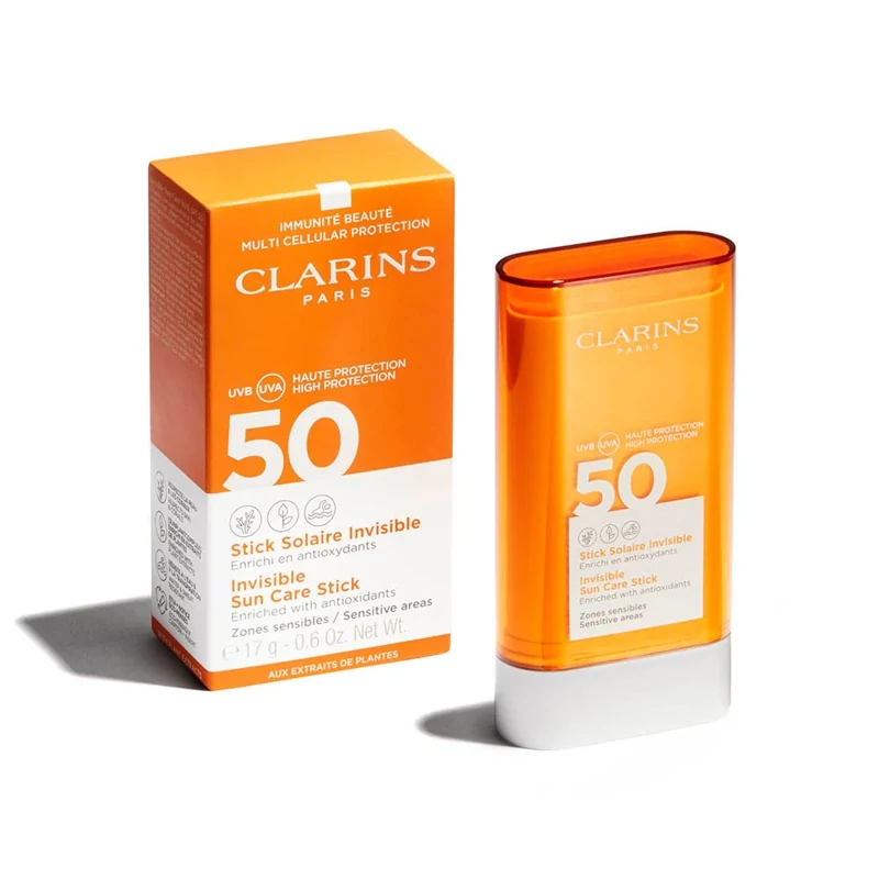 ضد آفتاب استیکی ضد حساسیت کلارنس SPF 50 حجم 17گرم