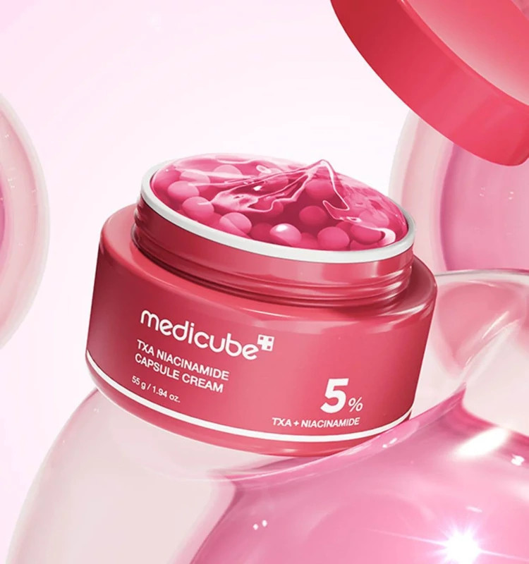 کرم کپسولی ضد لک و روشن کننده مدی کیوب مدل TXA Niacinamide اصل