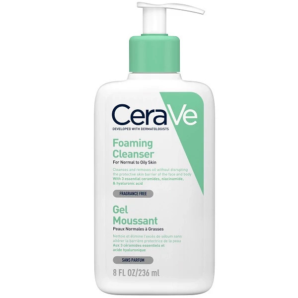 فوم شستشو آبرسان پوست چرب تا نرمال سراوی Cerave Foaming Cleanser