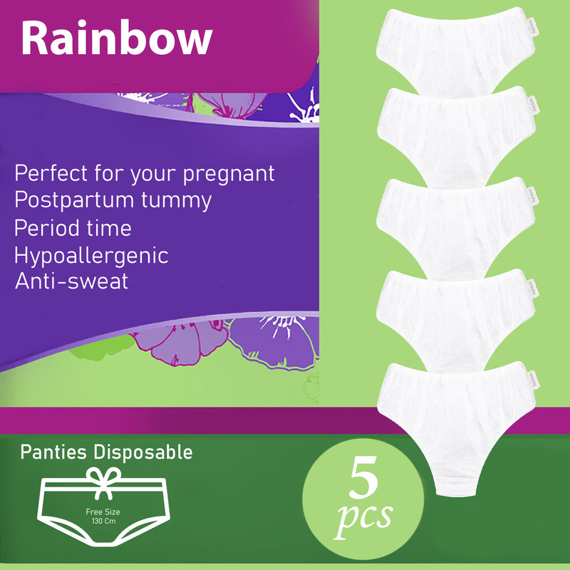 شورت زنانه یکبار مصرف رینبو مدل Disposable بسته 5 عددی