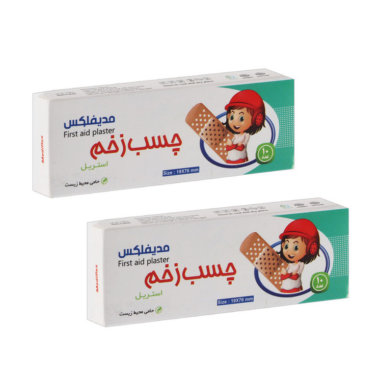 چسب زخم مدیفلکس مدل Aid-B02 دو بسته 10 عددی