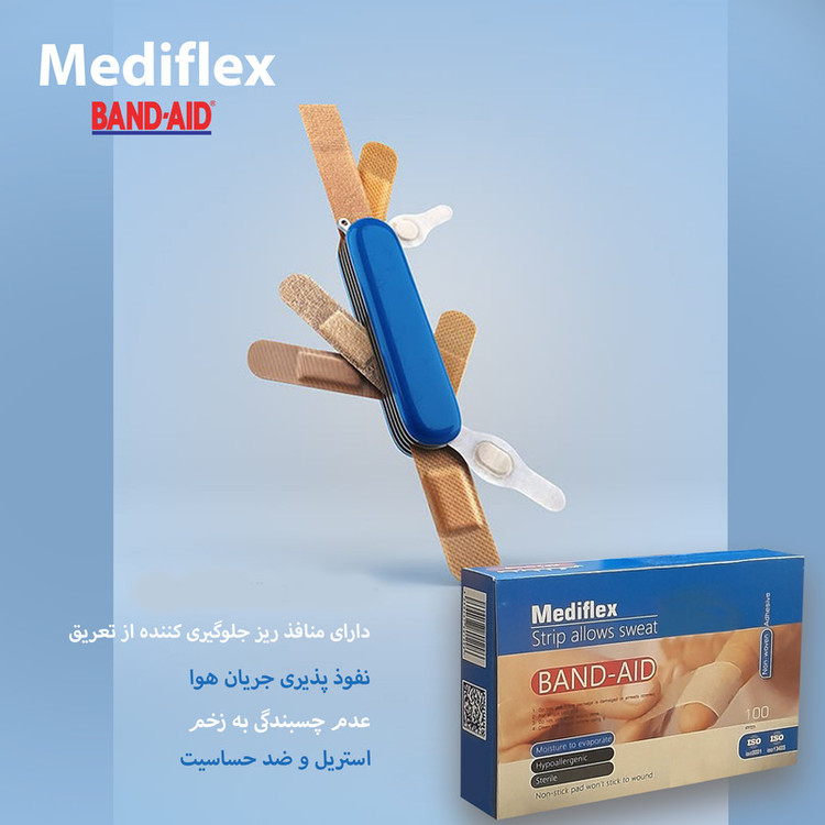 چسب زخم مدیفلکس مدل B100-01 بسته 100 عددی