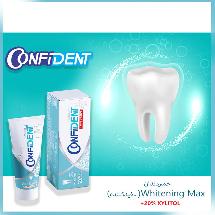 خمیر دندان کانفیدنت مدل Whitening-Max حجم 100 گرم مجموعه 2 عددی