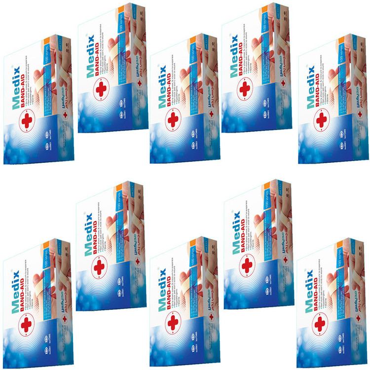 چسب زخم مدیکس مدل Hypoallergic مجموعه 10 عددی