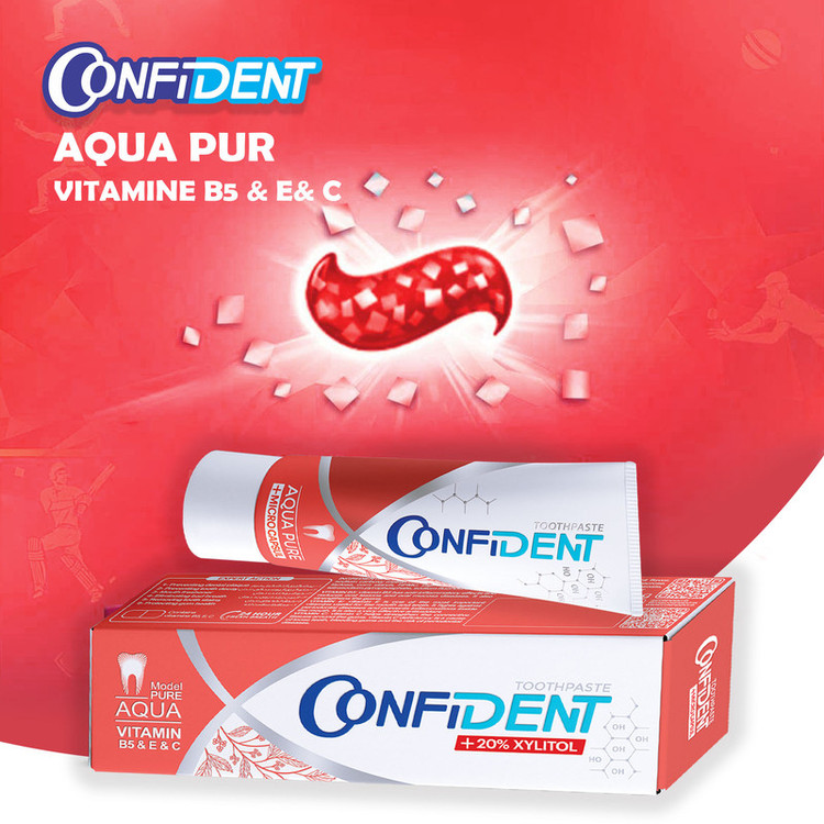 خمیر دندان کانفیدنت مدل Aqua Pure حجم 100 میلی لیتر