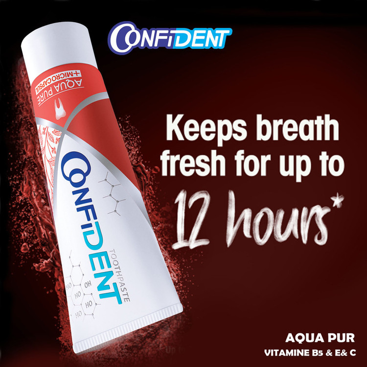 خمیر دندان کانفیدنت مدل Aqua Pure حجم 100 میلی لیتر