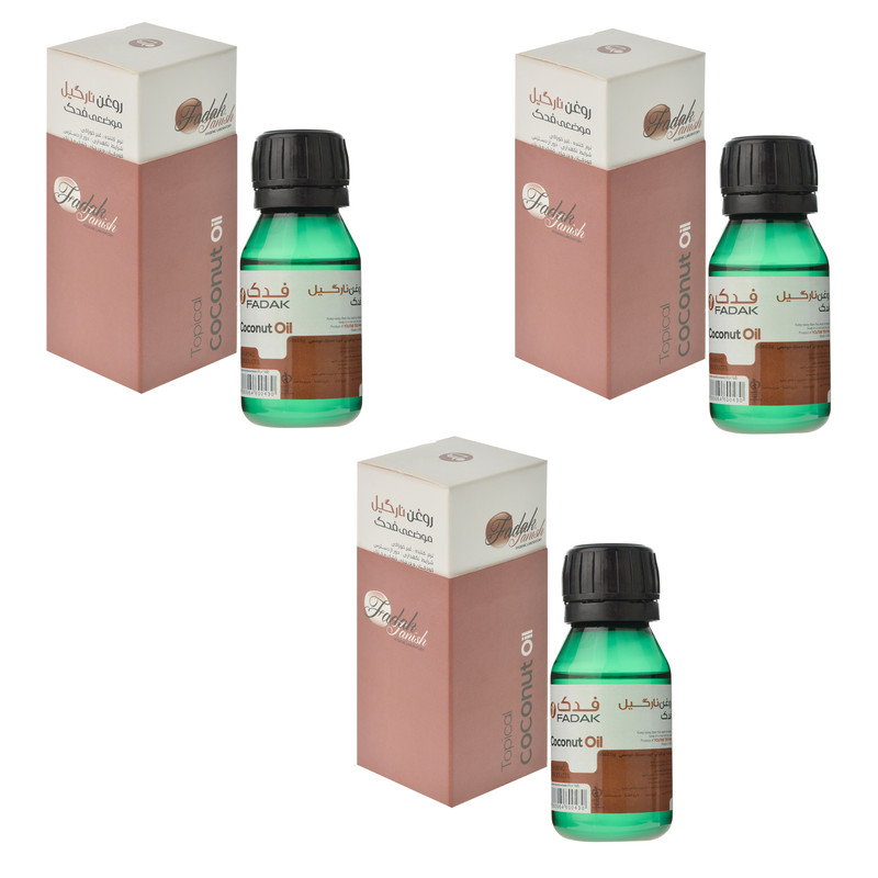 روغن نارگیل فدک تانیش مدل CoCO مناسب برای انواع پوست و مو حجم 50 میلی لیتر بسته سه عددی