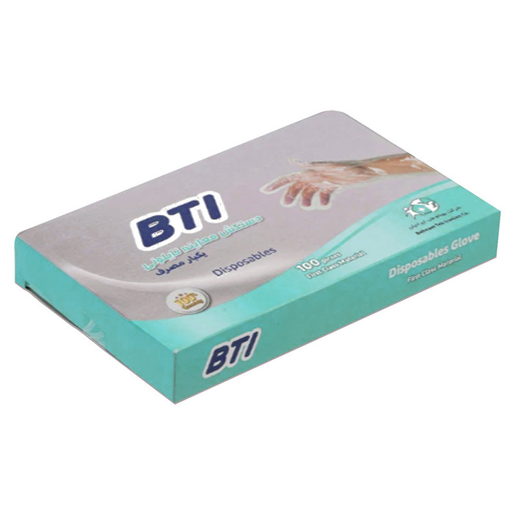 دستکش یکبار مصرف بی تی ای مدل Disposable01 بسته 100 عددی
