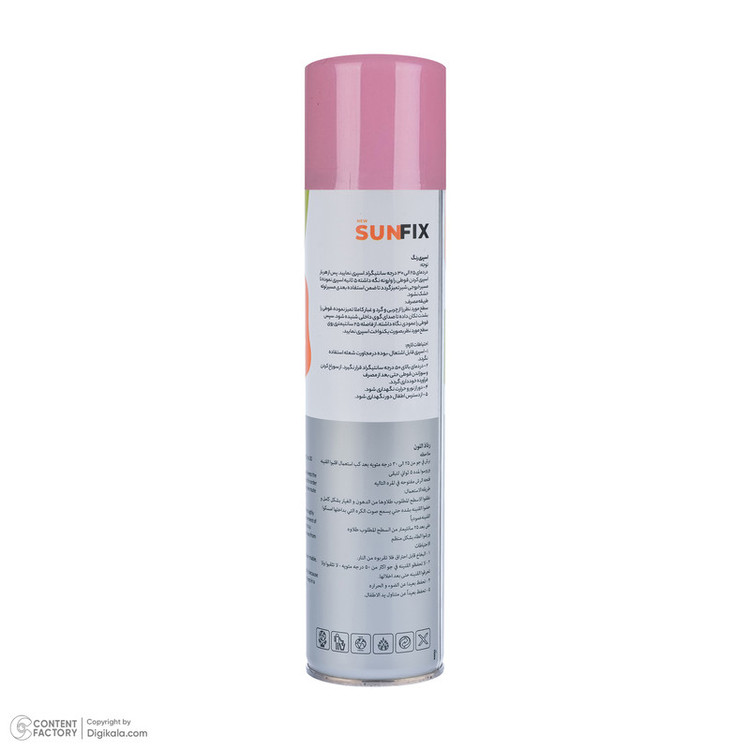 اسپری رنگ صورتی براق سانفیکس کد Shine-P-300 حجم 300 میلی لیتر مجموعه 12 عددی