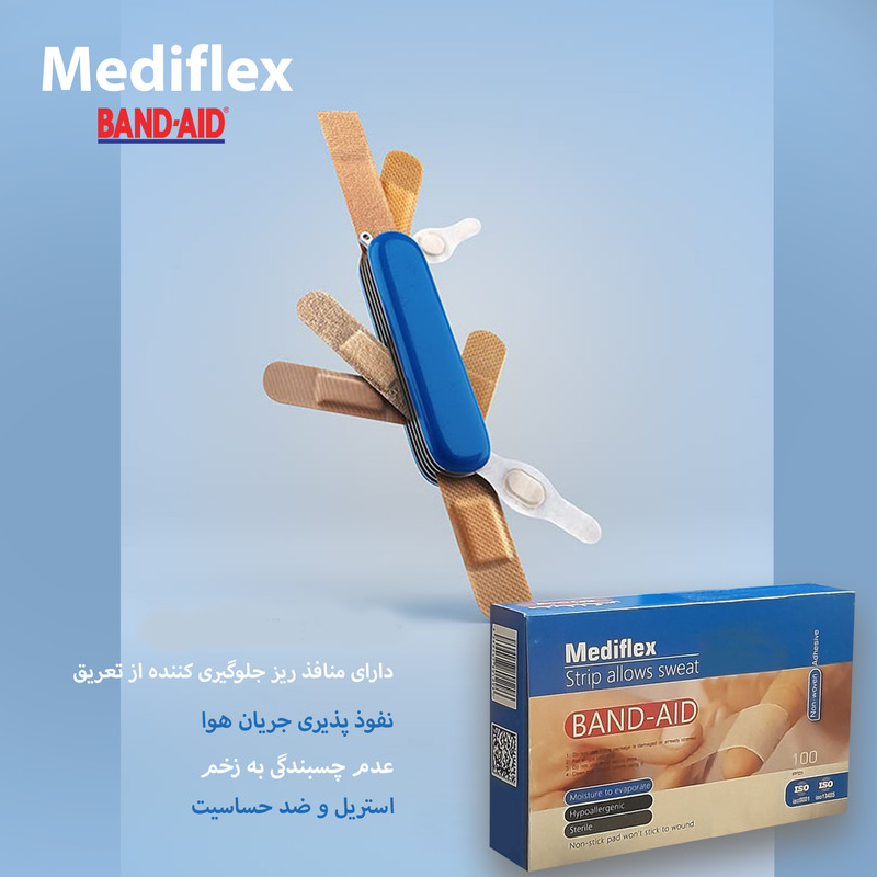 چسب زخم مدیفلکس مدل B100-02 دو بسته 100 عددی