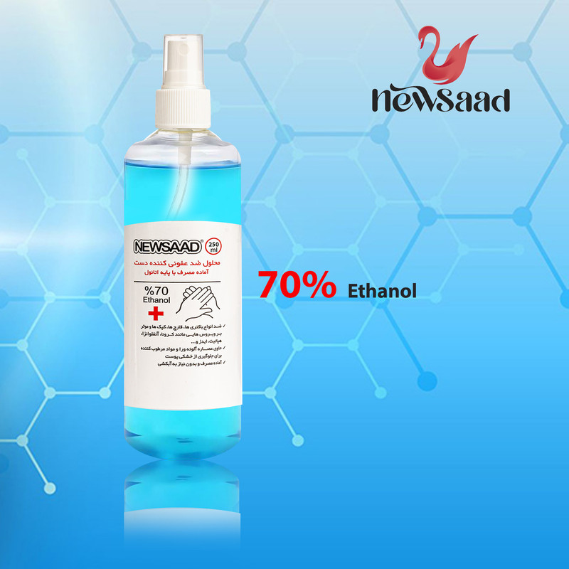محلول ضدعفونی کننده نیوساد مدل Antiseptic حجم 250 میلی لیتر مجموعه 5 عددی