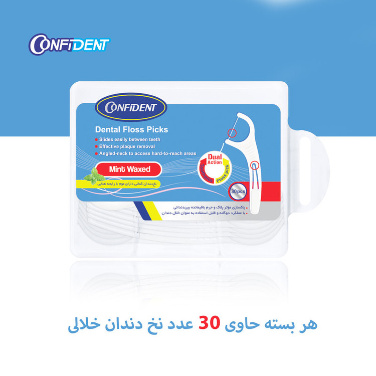 نخ دندان کانفیدنت مدل Floss-30 پنج بسته 30 عددی