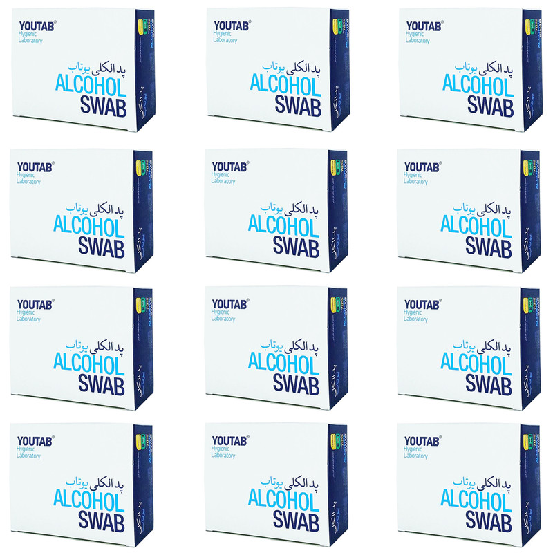 پد الکلی یوتاب مدل Antiseptic 12 مجموعه 12 عددی