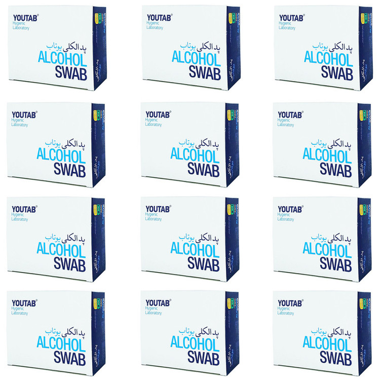 پد الکلی یوتاب مدل Antiseptic 12 مجموعه 12 عددی